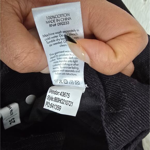 PacSun Women's Black Butterfly Bedazzled High Rise Slim Button Fly Jeans NWT 25 - Picture 10 of 15